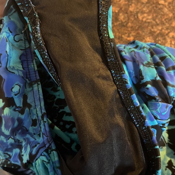 Miraclesuit One Piece Swimsuit padded cups Blue Shimmer Off the Scales sz 10 - Picture 8 of 9